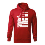 volkswagen golf mk3 gti half panska mikina 3 cervena