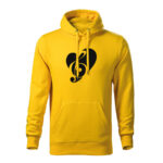 music lover panska mikina 1 zlta