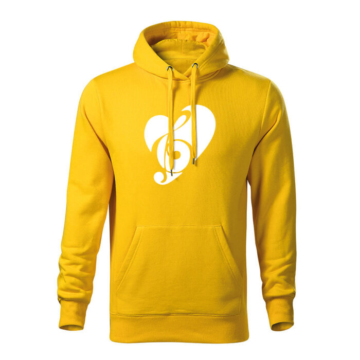music lover panska mikina 2 zlta