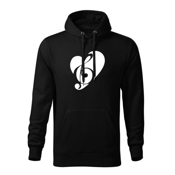 music lover panska mikina 2 cierna