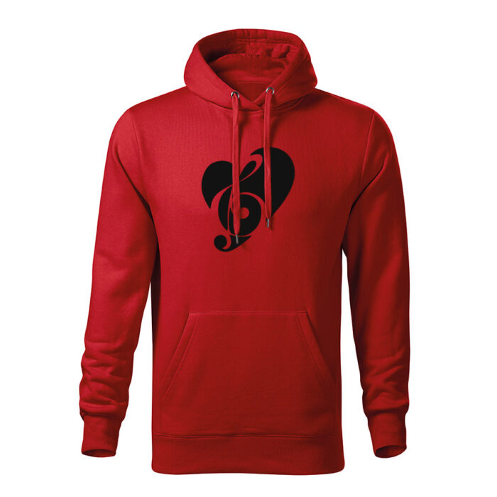 music lover panska mikina 1 cervena