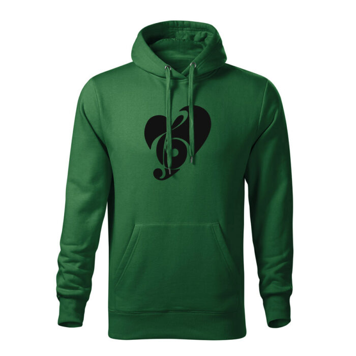 music lover panska mikina 1 tmavozelena