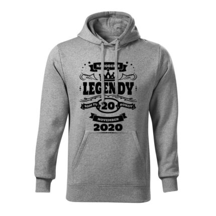narodenie legendy panska mikina 2 tmavosiva