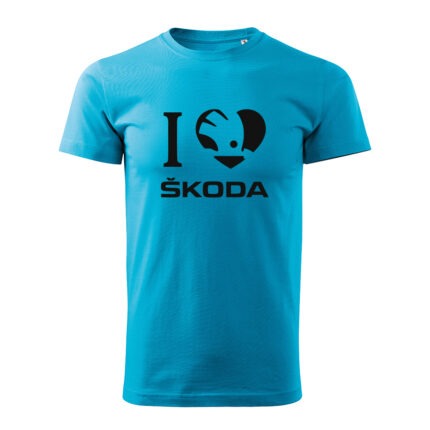 i love skoda panske tricko tyrkysova