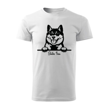 shiba inu panske tricko 2 travova zelena