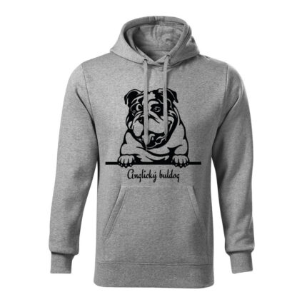 anglicky buldog panska mikina 2 cervena