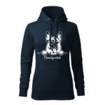 nemecky ovciak damska mikina 2 siva