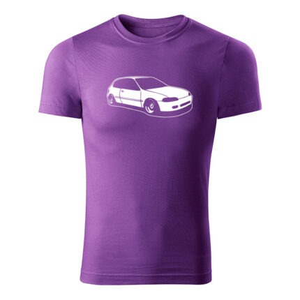 honda civic 5g hatch panske tricko biela fialova