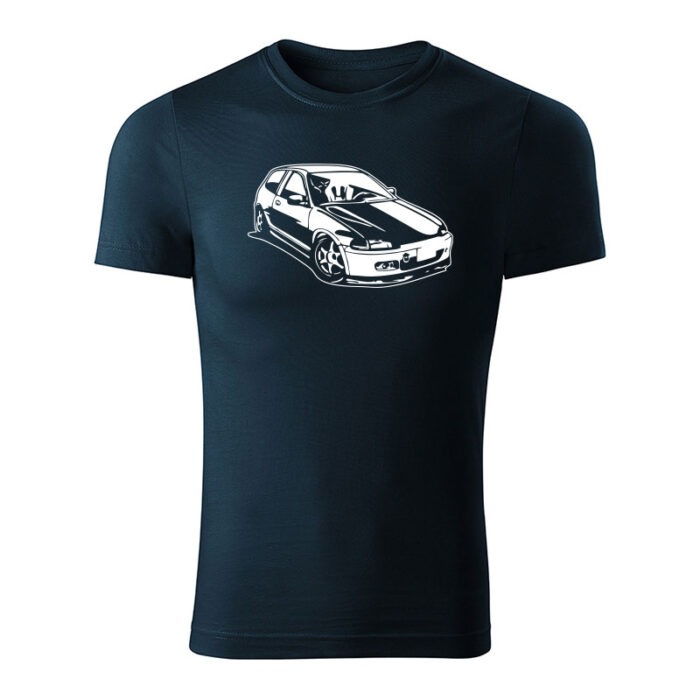 honda civic 5g hatchbag panske tricko biela tmavomodra