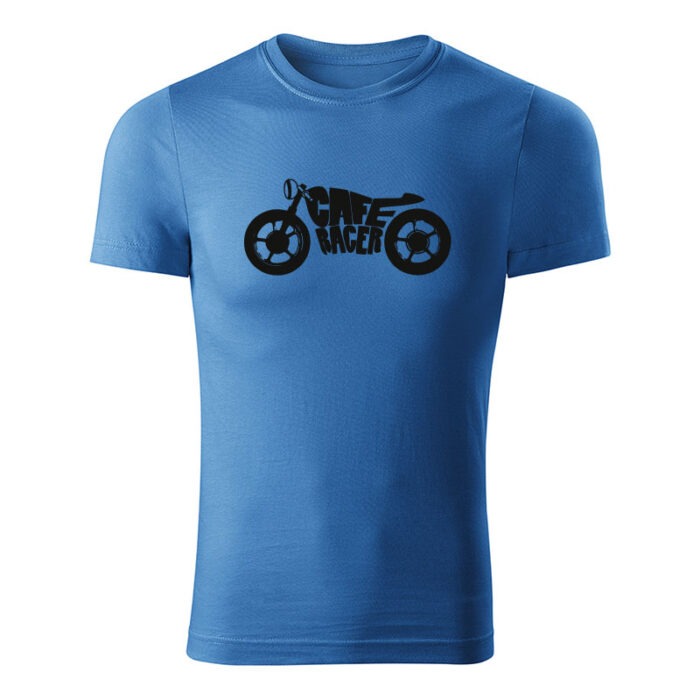 cafe racer panske tricko svetlomodra