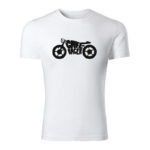 cafe racer panske tricko biela