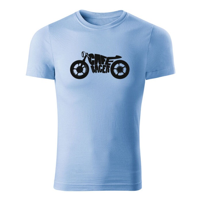 cafe racer panske tricko nebeska modra