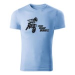 braap bike panske tricko nebeska modra