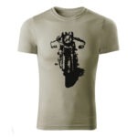 classic cafe racer panske tricko svetla khaki
