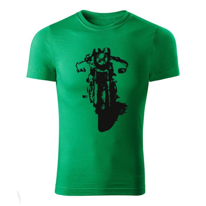 classic cafe racer panske tricko travova zelena