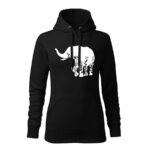 slon flor dámska mikina 2 tmavozelena