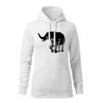 slon flor dámska mikina 1 cervena