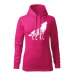 vlk flor dámska mikina 2 cervena