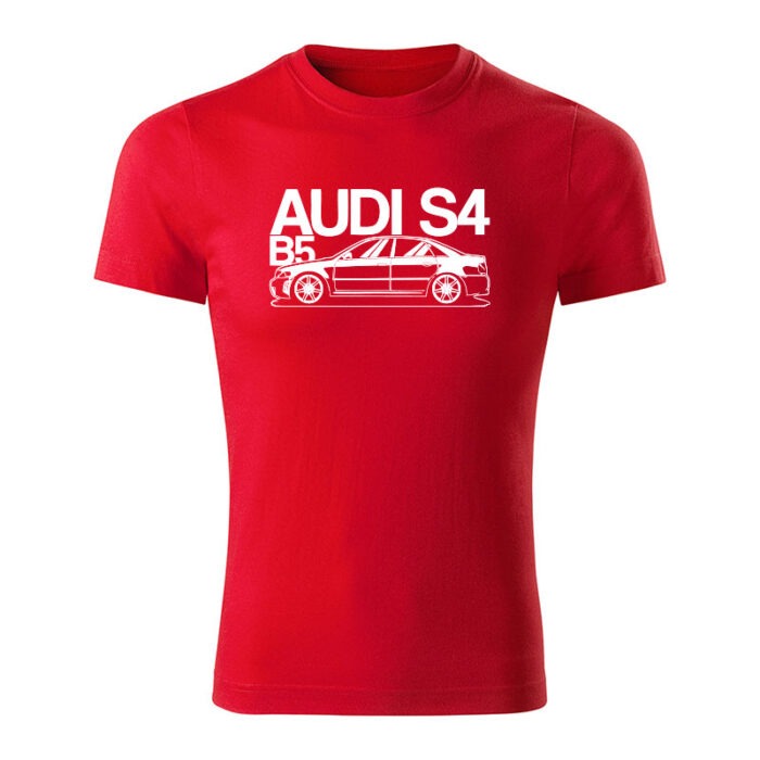 audi s4 b5 panske tricko biela cervena