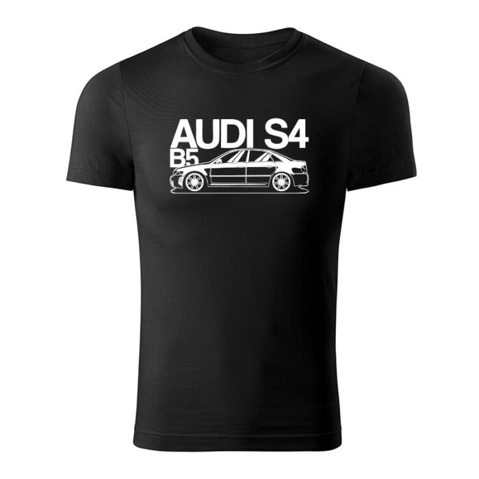 audi s4 b5 panske tricko biela cierna