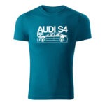 audi s4 b5 panske tricko biela petrolejova modra