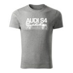 audi s4 b5 panske tricko biela tmavosiva