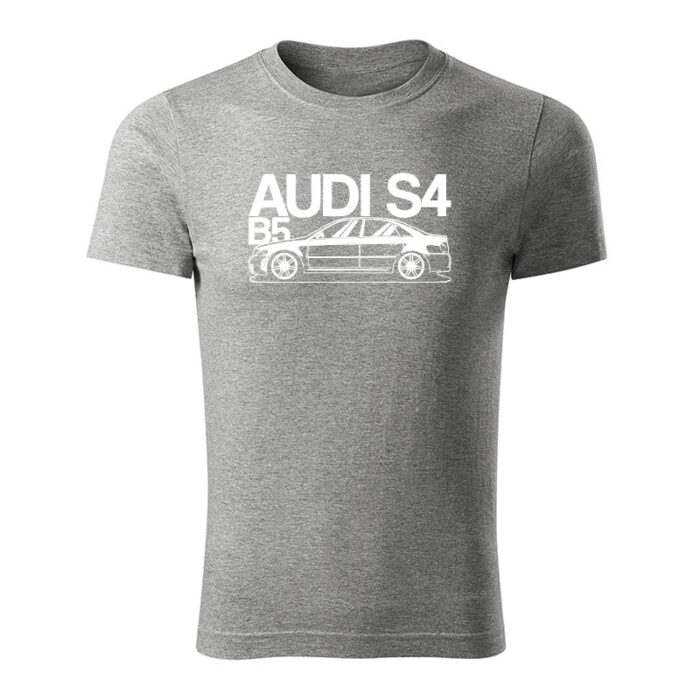 audi s4 b5 panske tricko biela tmavosiva