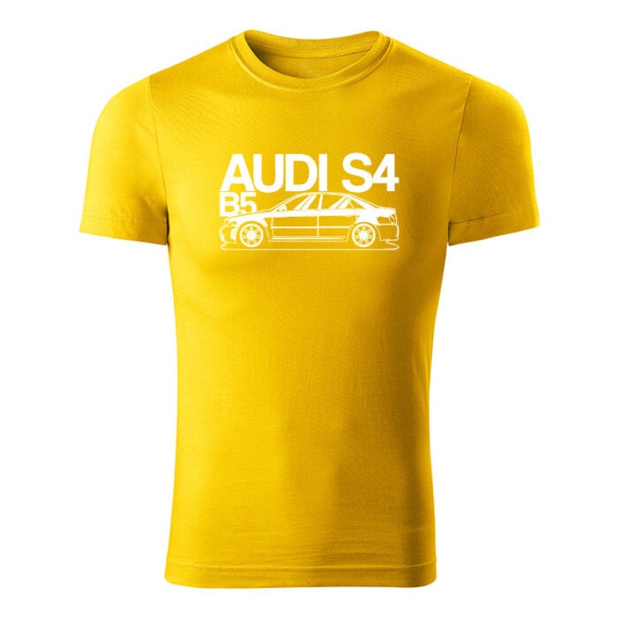 audi s4 b5 panske tricko biela zlta
