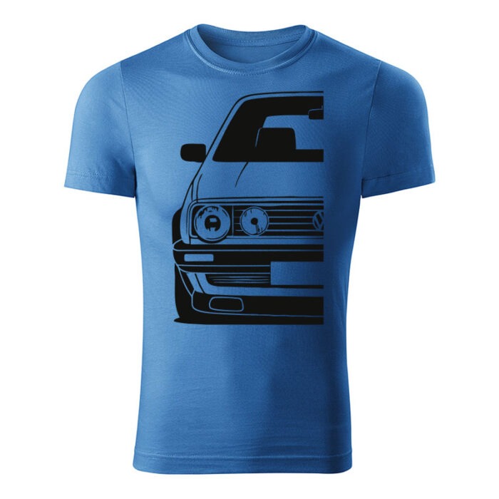 volkswagen golf mk2 panske tricko svetlomodra