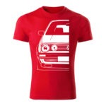 volkswagen golf mk2 panske tricko biela cervena