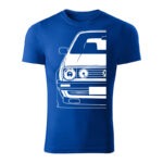 volkswagen golf mk2 panske tricko biela kralovska modra