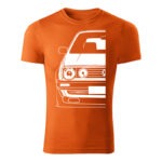 volkswagen golf mk2 panske tricko biela oranzova