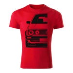 volkswagen golf mk2 panske tricko cervena