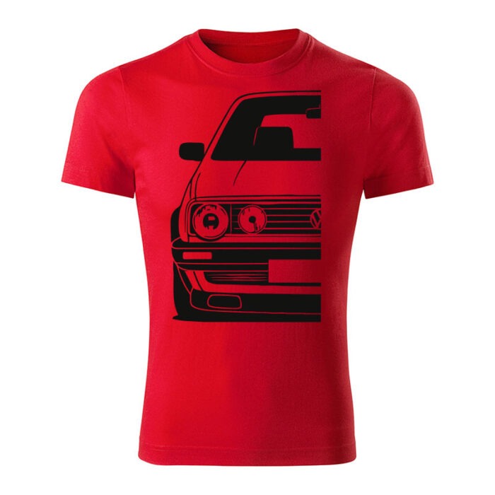 volkswagen golf mk2 panske tricko cervena