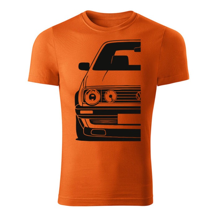 volkswagen golf mk2 panske tricko oranzova
