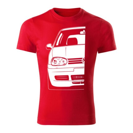 volkswagen golf mk4 panske tricko biela cervena