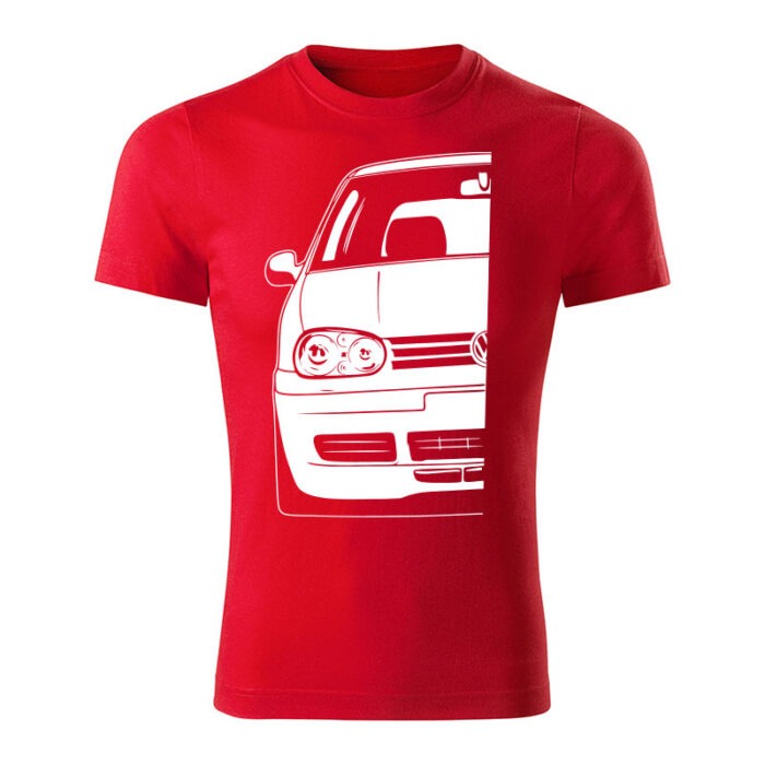 volkswagen golf mk4 panske tricko biela cervena