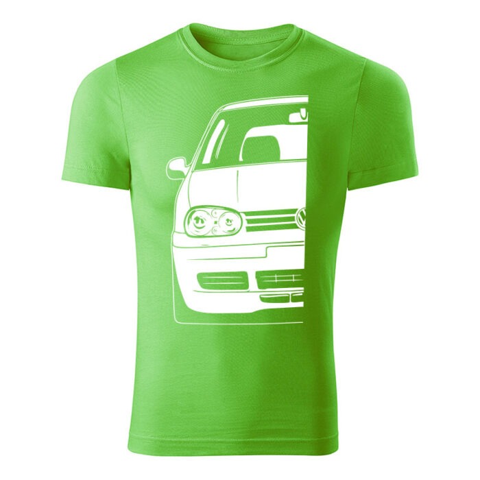 volkswagen golf mk4 panske tricko biela jablkovozelena