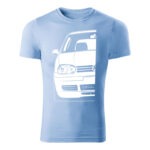 volkswagen golf mk4 panske tricko biela nebeska modra