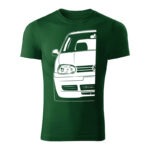 volkswagen golf mk4 panske tricko biela tmavozelena