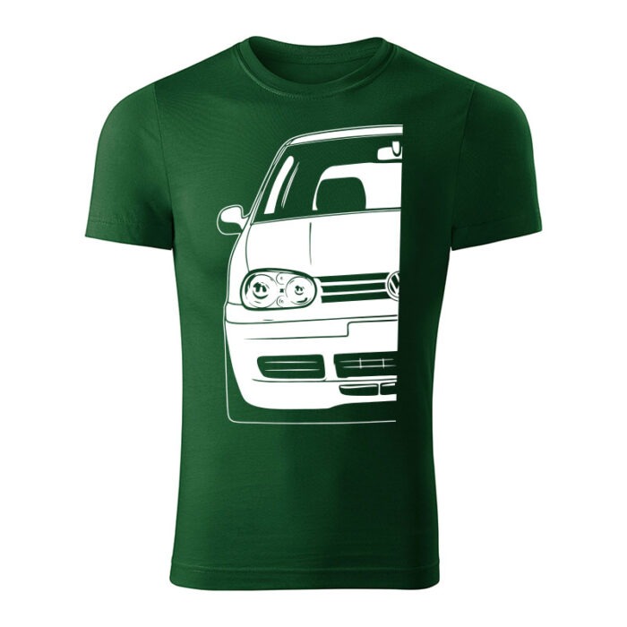 volkswagen golf mk4 panske tricko biela tmavozelena