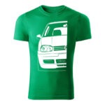 volkswagen golf mk4 panske tricko biela travova zelena