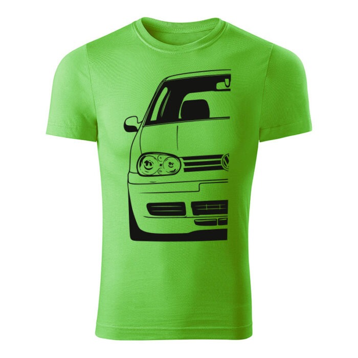 volkswagen golf mk4 panske tricko jablkovozelena