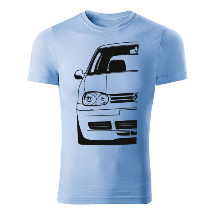 volkswagen golf mk4 panske tricko nebeska modra
