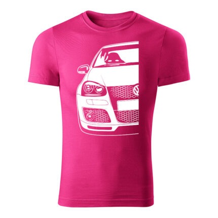 volkswagen golf mk5 gti half panske tricko biela purpurova