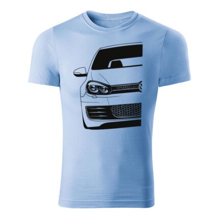 volkswagen golf mk6 gti half panske tricko 1 nebeska modra