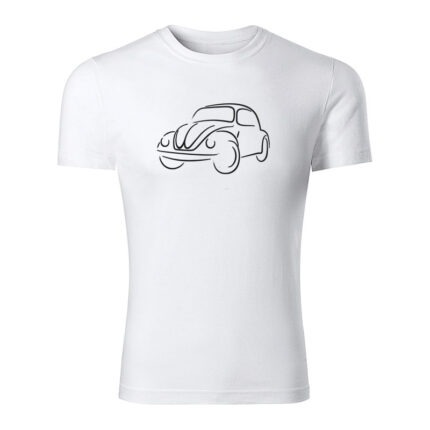 volkswagen beetle line panske tricko biela