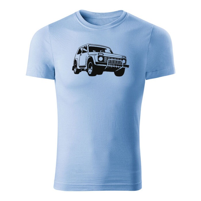 lada niva 4x4 panske tricko nebeska modra