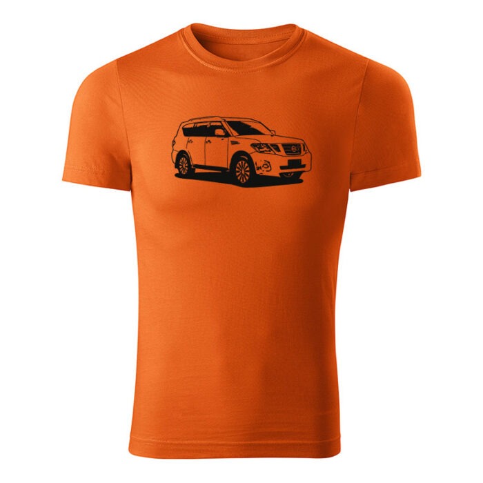 nissan patrol y62 panske tricko oranzova