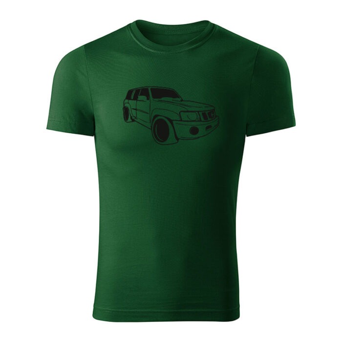 nissan patrol y61 panske tricko tmavozelena